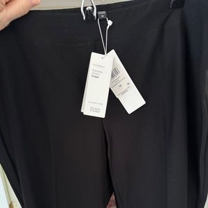 Eileen Fisher NWT Signature Slim Ankle Pant Black Stretch Crepe 1X